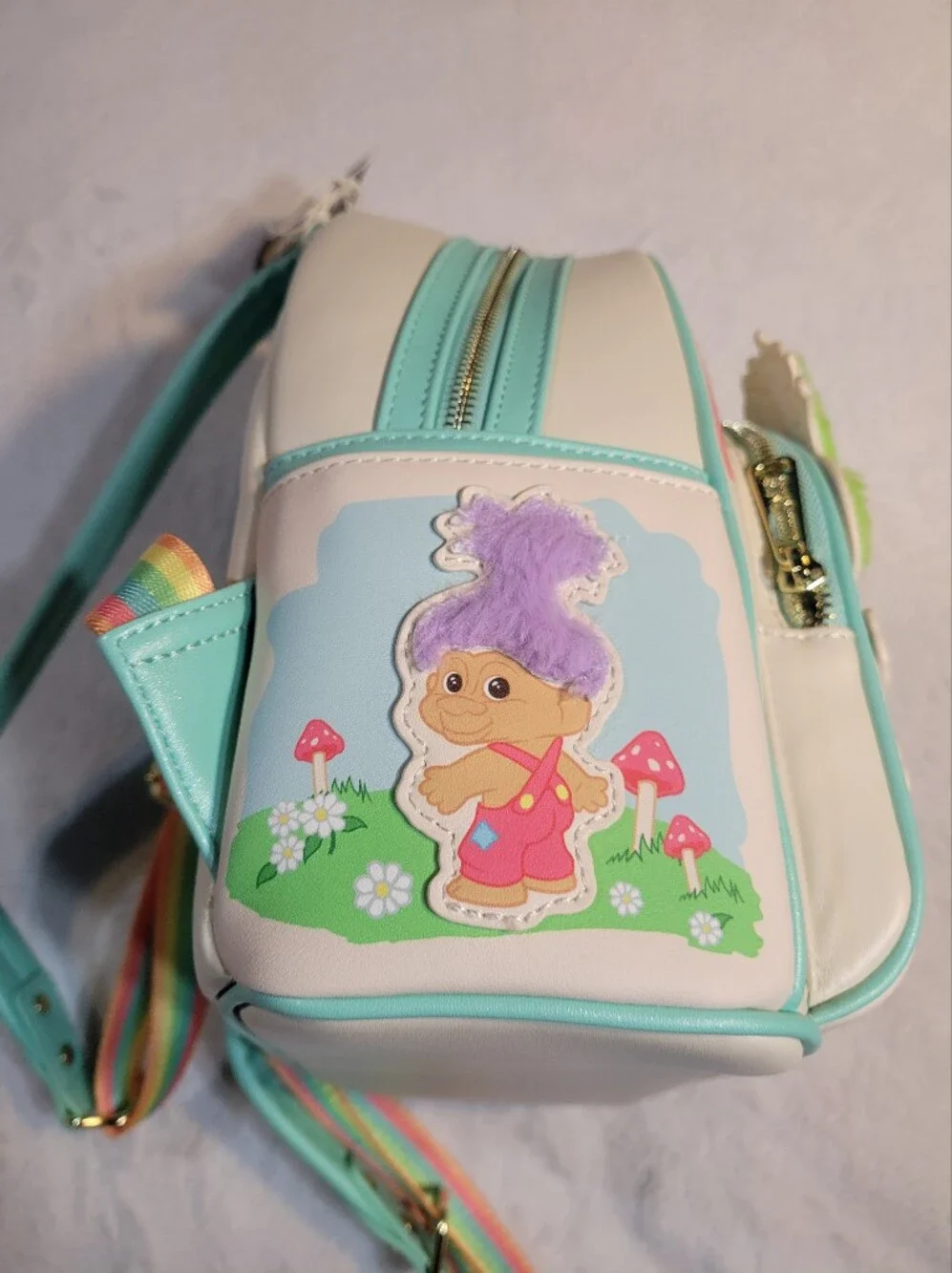 Classic Good Luck Trolls Plush Loungefly Exclusive Mini Backpack Cardholder NWT